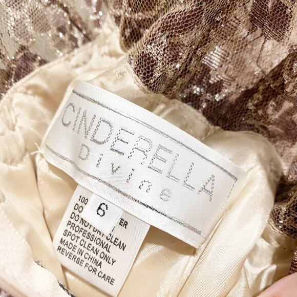 Cinderella Divine Brown Lace Corset Formal Dress size 6 - Picture 10 of 10